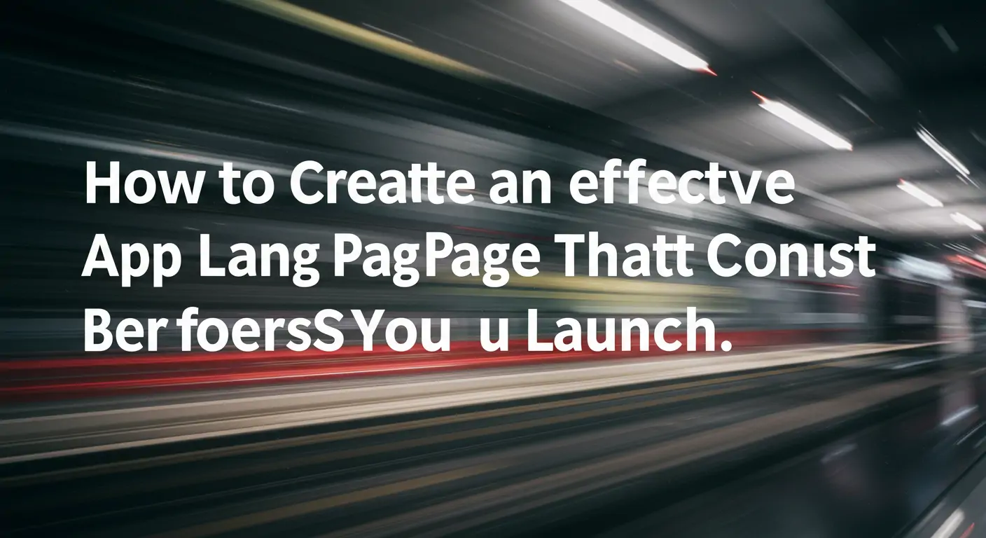 How to Create an Effective App Landing Page That Converts Before Your Launch