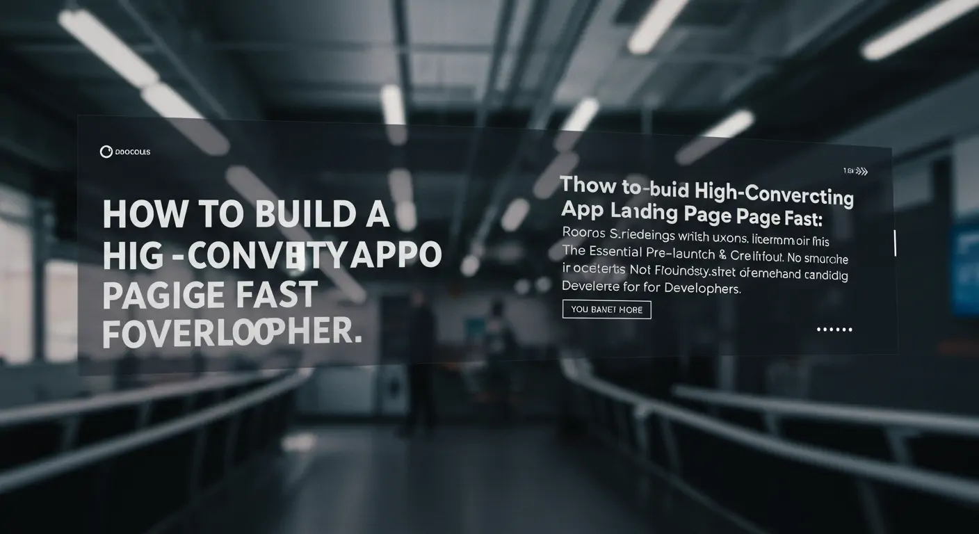 How to Build a High-Converting App Landing Page Fast: The Essential Pre-Launch Checklist for Developers